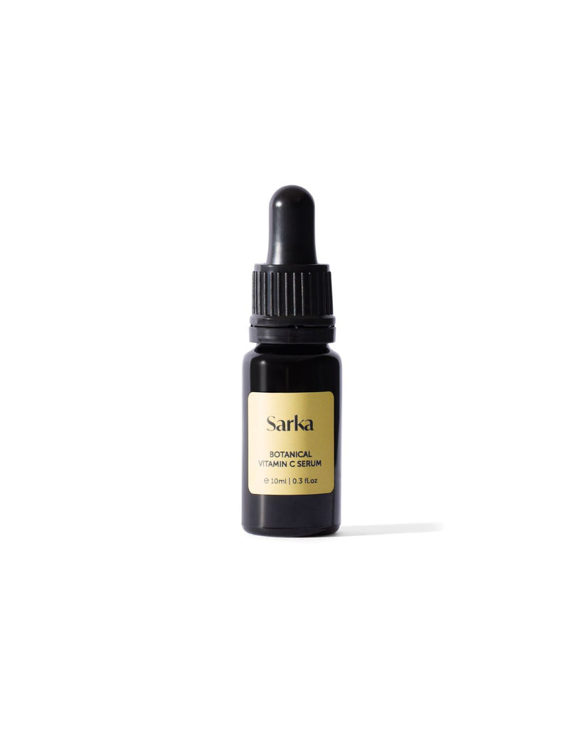 Plant-based, vegan skincare as Botanical Vitamin C Face Oil in 30ml miron glass bottle. Clean, non-toxic, anti-aging, high-performance skincare made by Sarka Botanicals for glowing and radiant skin sample size